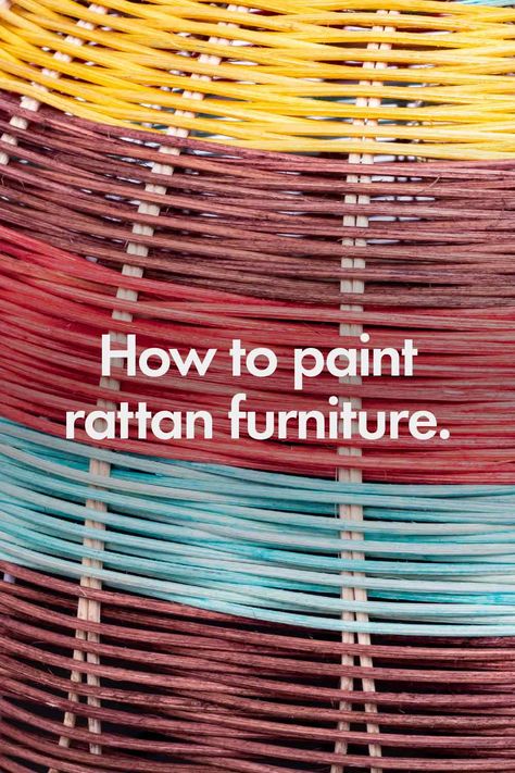 Paint rattan furniture Painted Rattan Dining Set, Rattan Furniture Makeover Living Room, Upcycle Rattan Furniture, Wicker Bench Makeover, Painting Bamboo Furniture, Ratan Painted, Painted Rattan Chairs, Paint Bamboo Furniture, Painting Rattan Furniture