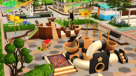 Newcrest Family Park Sims 4 Newcrest Park, Sims 4 Newcrest, Family Park, Sims 4 Build, The Sims 4, The Sims, Sims 4, Building