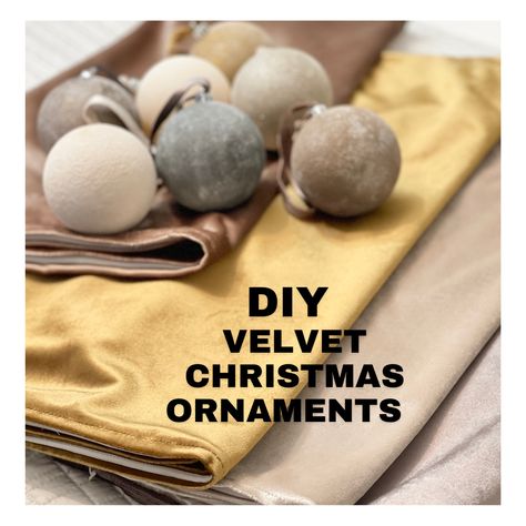 DIY viral Christmas velvet ornaments Viral Christmas Decor, Faux Velvet Ornaments, Velvet Ornaments Diy, Diy Velvet Christmas Ornaments, Ball Ornaments Diy Christmas, Diy Velvet Ornaments, Velvet Christmas Decor, Velvet Ornaments, Felt Ornaments Diy