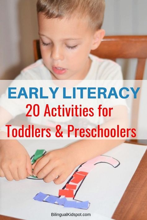 20 Literacy Activities for Preschoolers Kindergarten Kids, & Toddlers Literary Activities Preschool, Literacy Lessons For Preschool, Pre Kindergarten Literacy Activities, Easy Literacy Activities Preschool, English Literacy Activities, Literacy And Numeracy Preschool, Numeracy And Literacy Activities Preschool, Literacy Week Activities Kindergarten, Language And Literacy Activity Kindergarten