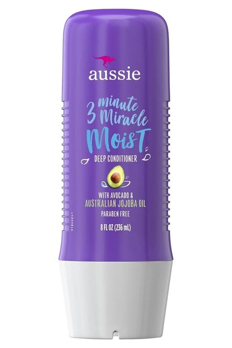 I’ve Been Using These Reliable Beauty Products Since College, and Now I’m Sharing My Secrets Aussie Miracle Moist, Dry Hair Repair, Aussie 3 Minute Miracle, Aussie Hair Products, Deep Hair Conditioner, Drugstore Hair Products, Best Hair Mask, Beauty Products Drugstore, Deep Conditioner