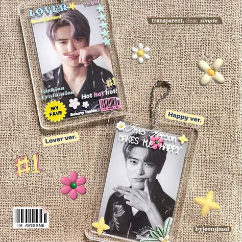 Photo Card Aesthetic, Acrylic Pc Holder, Card Holder Aesthetic, Card Holder Photocard, Card Holder Kpop, Acrylic Photocard Holder, Freebies Kpop, Freebies Ideas, Pc Holder