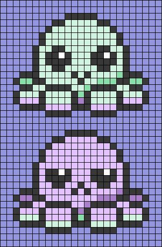 Alpha pattern #133944 variation #253724 | BraceletBook Alice In Wonderland Alpha Pattern, Cryptid Perler Beads, Tiny Pixel Art Templates, Axolotl Perler Bead Patterns, Octopus Pixel Art, Demon Pixel Art, Pixel Art Ideas Creative, Perler Bead Minecraft, Octopus Cross Stitch