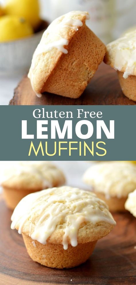 gluten free lemon muffins Healthy Muffin Recipes Gluten Free, Gluten Free Muffins Recipes Easy, Gluten Free For Diabetics, Dairy And Gluten Free Muffins, Gluten Free Baked Desserts, Glutenfree Muffins, Muffin Recipes Gluten Free, Lemon Gluten Free Desserts, Easy Gluten Free Baking Recipes