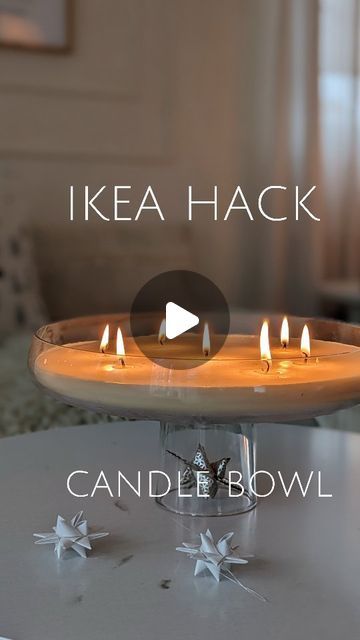 Diy Bowl Candle, Tealight Candle Ideas Centerpieces, Ikea Candles, Candle Bowl, Diy Bowl, Cozy Candles, Upcycling Ideas, Diy Ikea Hacks, Ikea Hackers