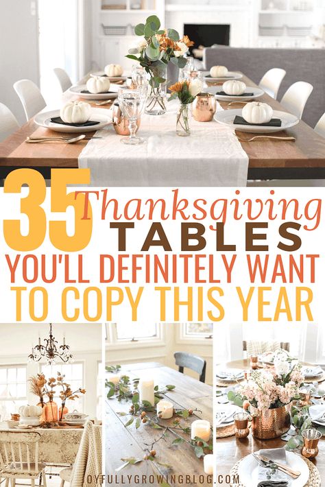 These Thanksgiving table ideas are simple and cute! I'm glad I found these Thanksgiving decor table settings, now I have so many centerpiece ideas! Definitely read this if you need some Thanksgiving table setting tips! #joyfullygrowingblog #thanksgiving #thanksgivingtable #thanksgivingdecor Thanksgiving Table Ideas, Thanksgiving Table Centerpieces, Thanksgiving Table Settings Simple, Thanksgiving Tables, Simple Thanksgiving Table, Table Settings Tips, Thanksgiving Table Setting, Place Settings Thanksgiving, Modern Thanksgiving