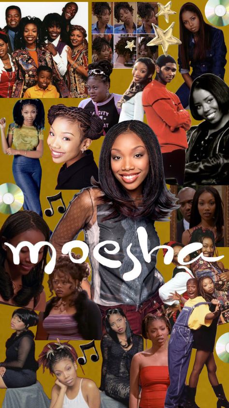 Y2k Tv Shows, Moesha Wallpaper, Hoco Scrapbook, Moesha Tv Show, Moesha Aesthetic, Moesha Outfits, Moesha Outfits 90s Fashion, 90s Rnb Fashion, Fredro Starr