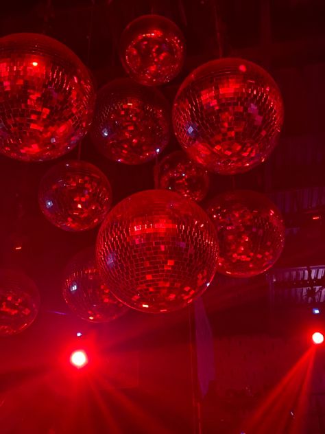 Red Disco Ball Aesthetic, Red Rock And Roll Aesthetic, Red Nightclub Aesthetic, Red Sparkle Aesthetic, 2024 Year Logo Aesthetic, Red Rockstar Aesthetic, Gig Aesthetics, Red Playlist Covers, Red Birthday Aesthetic