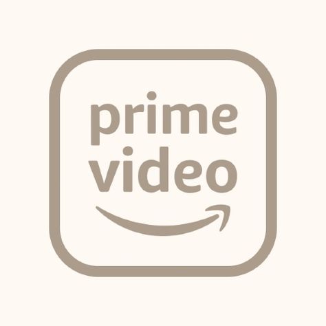 Amazon Prime Video Logo Aesthetic, Prime Video App Icon Aesthetic, Beige Prime Video Icon, Amazon Prime Video Logo, Prime Video Icon, Beige Weather App Icon, Video Icon, Creme White, Widget Icons