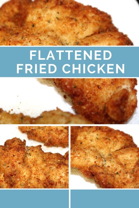 Flattened Chicken Breast Recipes, Flattened Chicken Recipes, Pan Fried Boneless Chicken Breast, Fried Boneless Chicken Breast, Fried Breaded Chicken Breast, Baked Breaded Chicken Breast, Fried Breaded Chicken, Chicken Breast Oven Recipes, Fried Chicken Breast Recipe