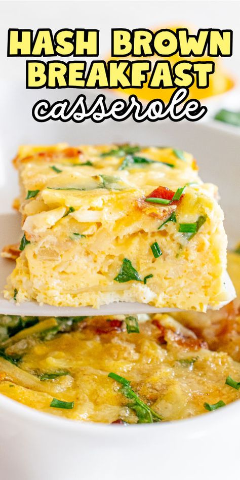 Breakfast casserole recipe with hash browns Hashbrown Breakfast Casserole Recipe, Hash Brown Breakfast Casserole, Tomatoes Eggs, Hash Brown Breakfast, Hashbrown Breakfast, Small Breakfast, Crispy Hashbrowns, Breakfast Hashbrowns, Hashbrown Breakfast Casserole