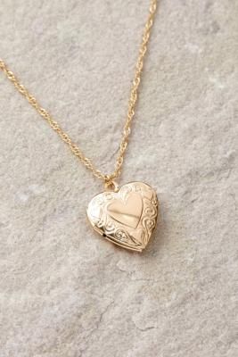 Gold Locket Necklace, Heart Locket Necklace, Heart Shaped Necklace, Heart Locket, Locket Necklace, Heart Pendant Necklace, Gold Tone Metal, Heart Necklace, Shop Necklaces