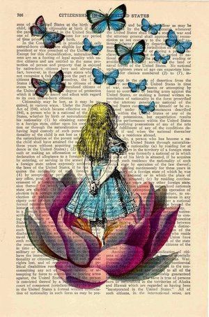 Image Girly, 동화 삽화, Go Ask Alice, Wallpaper Disney, Vintage Dictionary, Charcoal Drawings, Down The Rabbit Hole, Art Disney, Art Et Illustration