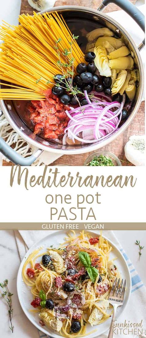 Recipes With Artichokes, Mediterranean Ingredients, Mediterranean Recipes Healthy, Macro Recipes, Mediterranean Diet Recipes Dinners, Resep Pasta, Med Diet, Pastas Recipes, Easy Pasta Dinner