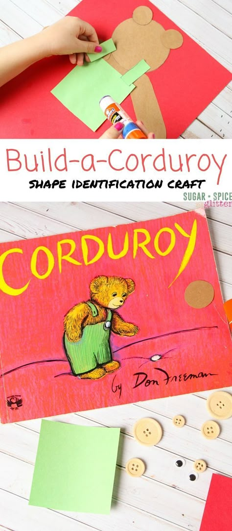 Building Corduroy the Bear. Corduroy The Bear, Teddy Bear Craft, Bear Craft, Classic Childrens Books, Story Activities, Outside Activities, Creative Curriculum, Bear Crafts, Preschool Books