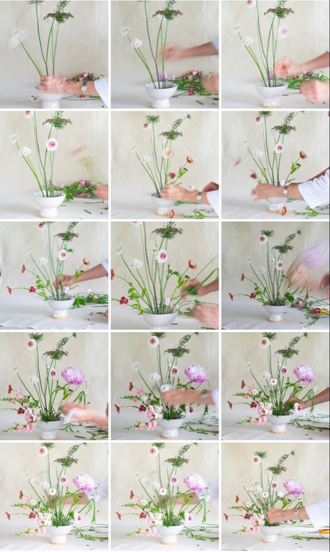 Bowl Flower Centerpiece, Low Wide Floral Arrangement, How To Make A Floral Centerpiece, Bowl Arrangements, Flower Arrangement In Bowl, Airy Floral Arrangements, Bowl Flower Arrangement, Low Bowl Floral Arrangement, Small Bowl Flower Arrangement