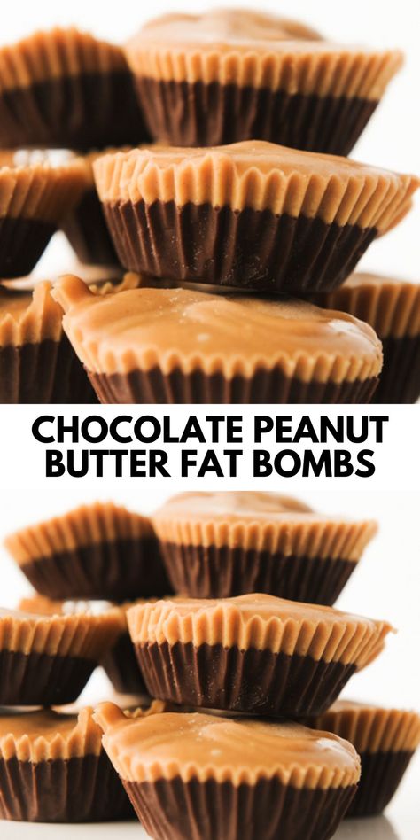 This Keto Fat Bombs recipe is the perfect low-carb dessert and is possibly the best-tasting keto dessert recipe on the internet!  Easy no-bake keto dessert made with chocolate, peanut butter, and no artificial sweeteners. Named one of the Top 20 Best Keto fat bomb recipes by Forkly with only 1 gram of net carbs per serving and done in less than 20 minutes! Very Low Carb Desserts, Low Net Carb Desserts, Keto Dessert With Monk Fruit, Keto Easy Recipes 3 Ingredients, Keto Dessert Ideas, Healthy Low Carb Desserts Easy, Carb Free Desserts Easy, Quick Easy Keto Dessert, Keto Coffee Desserts