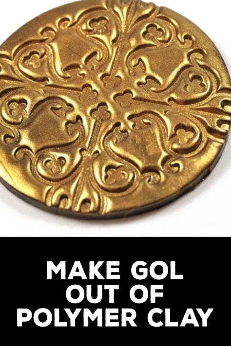 How to Make Gold Out of Polymer Clay Make Gold Jewelry, Types Of Colors, Hart Shape, Gold Jewelry Designs, Gold Polymer Clay, Make A Paper Airplane, Polymer Clay Painting, Precious Metal Clay Jewelry, Baking Clay