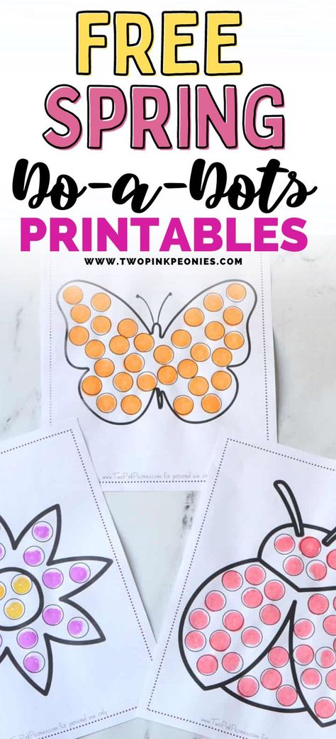 Spring Do A Dot Printables Free, Spring Dot Marker Printables Free, Spring Preschool Activities Printable, Garden Activities For Toddlers, Spring Season Activities, Ece Resources, Garden Preschool, Spring Worksheets Preschool, Spring Learning Activities