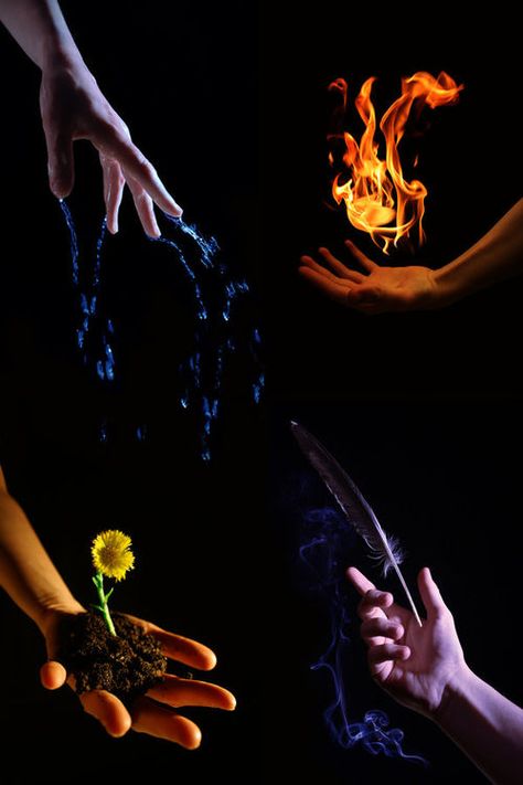 Images Of Hands, What Element Are You, Image Zen, Earth Air Fire Water, Elemental Magic, Elemental Powers, Air Fire, Fantasy Magic, 4 Elements