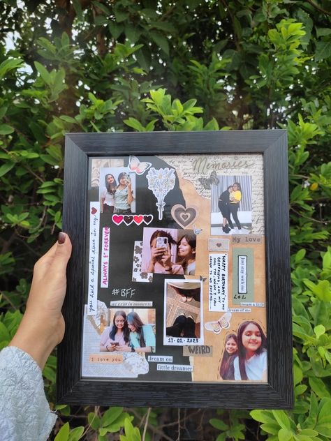 Bf Birthday Gifts Ideas, Vintage Birthday Gifts, Best Friend Picture Frames, Photo Gifts Diy, Memories Book, Diy Photo Book, Gifts For Best Friend, Birthday Presents For Friends, Friends Picture Frame