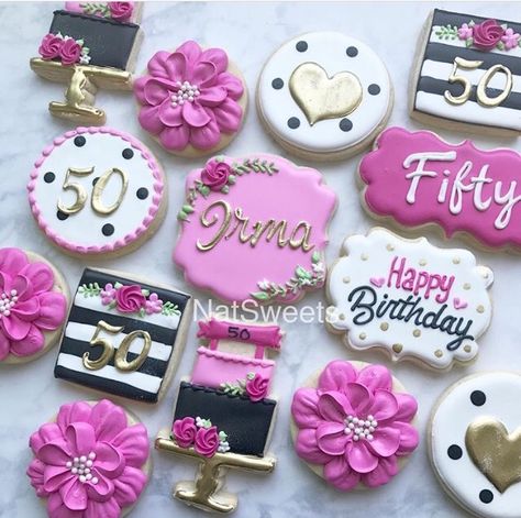 50 Birthday Cookies Women, 50th Bday Cookies Women, 50th Birthday Cookies For Woman, Fifty And Fabulous Cookies, Decorated Cookies Birthday Woman, 40 And Fabulous Cookies Decorated, Happy Birthday Cookies Decorated Women, Decorator Cookies, 50th Birthday Party Games