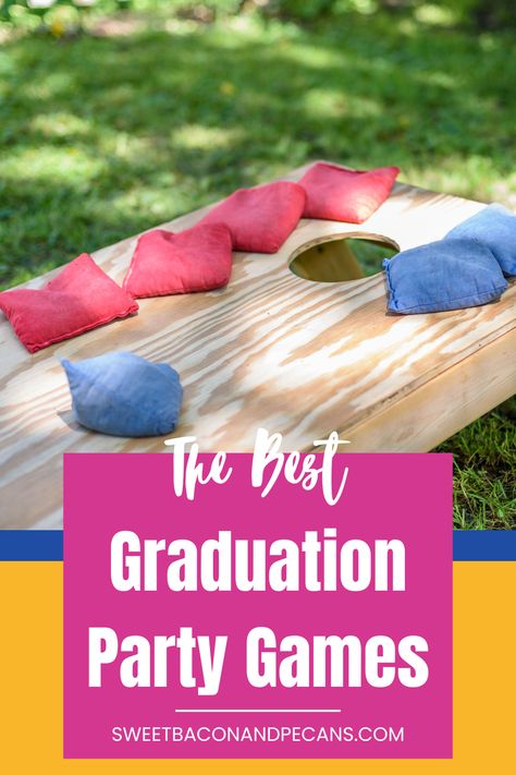 Looking for ideas on the best graduation party games? Here are some fun and unique ideas for graduation party games that your guests will love. When you make a purchase using a link on this page, we may receive a commission. As an Amazon Associate I earn from qualifying purchases. For more information, please see About Us. #GraduationPartyGames #GradPartyFun #GraduationCelebration #PartyGames #GraduationIdeas #PartyPlanning #ClassOf2024 #Graduation Graduation Party Games Activities, Grad Party Games, Ideas For Graduation Party, Graduation Party Activities, Teacher Graduation Party, Unique Graduation Party Ideas, Party Game Prizes, Graduation Games, Graduation Party Games