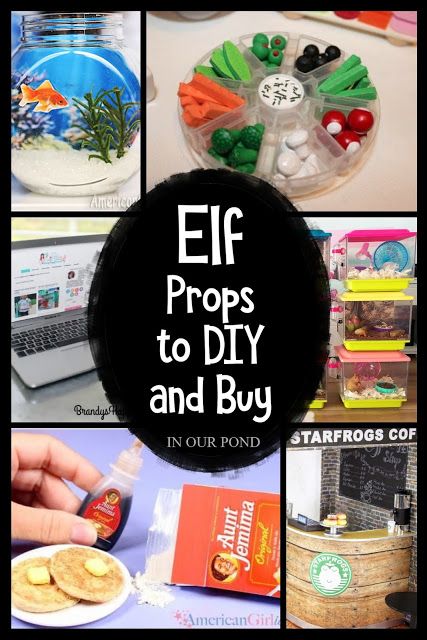 Unofficial Elf Props to DIY and Buy - In Our Pond Diy Elf Accessories, Diy Elf Kit, Diy Elf Props, Elf On The Shelf Props Diy, Diy Elf On The Shelf Props, Diy Elf On The Shelf Accessories, Elf House Diy, Elf On The Shelf Props, Elf Stuff