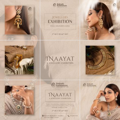 Jewellery Jewellery Post Design Ideas, Jewellers Instagram Grid, Accessories Post Instagram, Jewellery Social Media Grid, Jewellery Offer Poster, Jewellery Advertisement Posters, Jwellery Posts, Jewellery Exhibition Invitation, Jewellery Instagram Grid