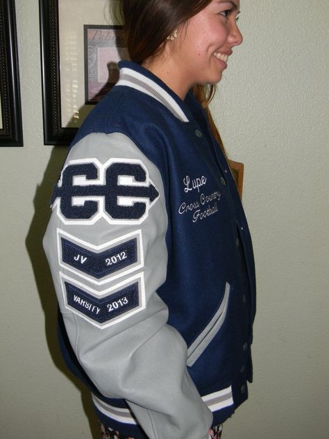 Each letterman jacket is custom made - make your jacket YOU-nique! Letterman Jackets High School, Letterman Jacket Custom, Highschool Letterman Jacket, Cheerleader Letterman Jacket, High School Letterman Jacket, Lettermans Jacket, Letterman Jacket Pictures, Letterman Jacket Ideas, Senior Jackets