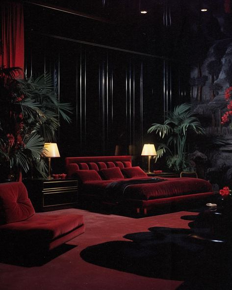 1980s red luxury rooms 🌶️ [AI] Get your wall posters on liminaldestinations.com (link in bio!) • • • • (AI images — MJ 5.2) #80sinterior #1980sinterior #80saesthetic #1980s #80svibes #80snostalgia #80sdecor #80s #vintage #interiordesign #homedecor #luxuryhomes 1980 Room Aesthetic, Cherry Room Aesthetic, Michelle Core, 1980s Bedroom, Palace Bedroom, 80s Apartment, 1980s Home Decor, 1980s Interior, 80s Interior Design