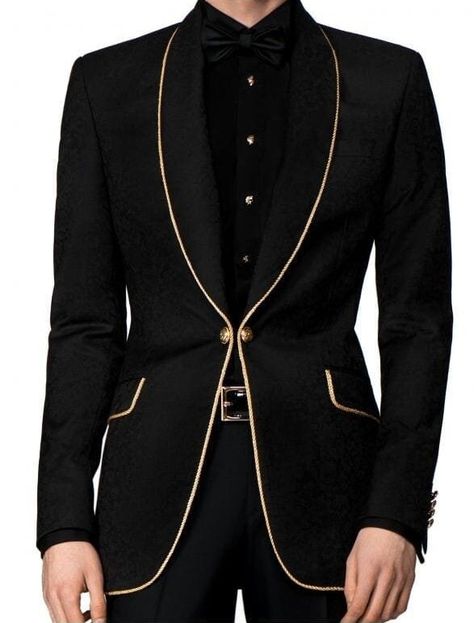 Buy Handmade Vintage Black Suit With Golden Lucknowi Zari Work Ideal for Grooms and Dance Events Online in India - Etsy Black And Gold Wedding Tuxedo, Golden Suit Men, Black And Gold Suit, Unique Mens Wedding Suits, Black Tuxedo Wedding, Men's Tuxedo Wedding, Gold Suit, Suits Men, Work Online