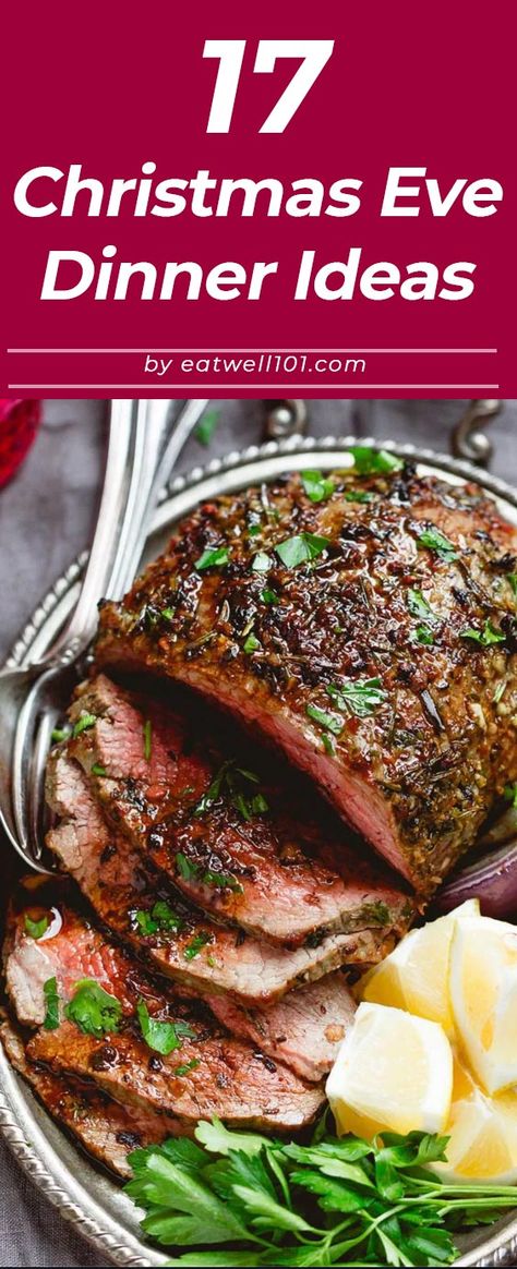 Christmas Eve Dinner Recipes: 17 Effortless Recipes Ideas for Christmas Eve Dinner — Eatwell101 Winter Family Recipes, Main Course For Christmas Dinner, Christmas Dinner For 3 People, Meats For Christmas Dinner, Winter Holiday Food Recipes, Best Christmas Eve Dinner Ideas, Christmas Eve Menu Ideas Simple, Easy Christmas Main Dish, Christmas Main Dish Ideas