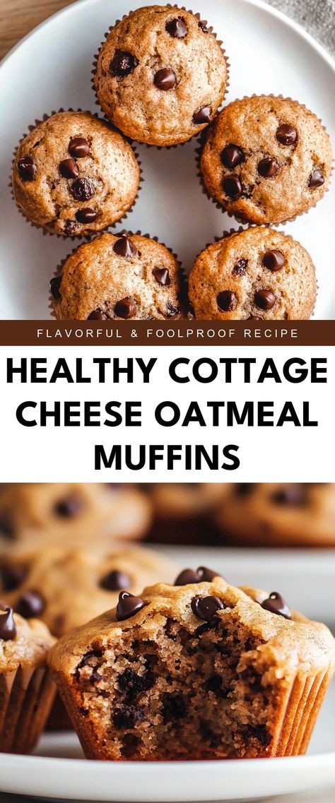 Image for Healthy Cottage Cheese Oatmeal Muffins Cottage Cheese Blueberry Muffins Healthy, Oatmeal Muffins Healthy Easy Breakfast Recipes, Cottage Cheese Mini Muffins, Gluten Free Cottage Cheese Muffins, Cottage Cheese Healthy Snack, Strawberry Cottage Cheese Muffins, Cottage Cheese Muffins Low Carb, Simple Protein Breakfast Ideas, Cottage Cheese Vegetarian Recipes