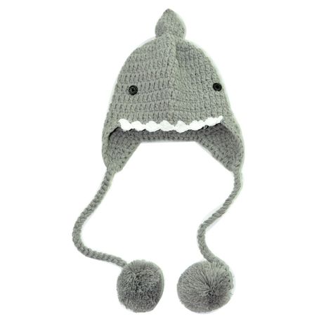 grey shark crochet bobble beanie hat Crochet Shark, Knit Caps, Shark Hat, Beanie Outfit, Knitted Hats Kids, Baby Ball, Kawaii Crochet, Animal Hats, Bobble Hats