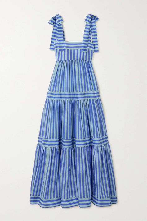 Striped Maxi Dresses, Maxi Dress Blue, Net A Porter, Dress Patterns, Look Fashion, Striped Dress, Pretty Dresses, Pretty Outfits, Cute Dresses