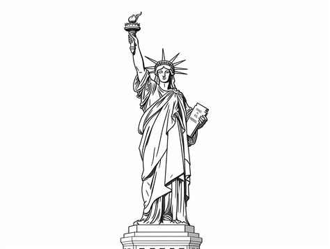 illustration of Embrace freedom with Statue of Liberty coloring Fun Coloring Pages, Coloring Page For Adults, Symbol Of Freedom, Symbols Of Freedom, Cool Coloring Pages, Adult Coloring Pages, Coloring Page, Statue Of Liberty, Geography