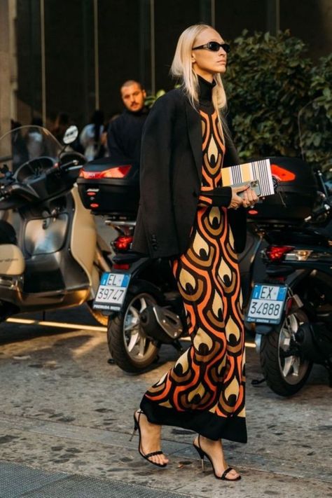 How to Wear Maxi Dresses in Cold Weather - Where Did U Get That Layering A Dress, Street Style 2022, Milan Fashion Week Street Style, Milano Fashion Week, Women Street, British Vogue, Fashion Week Street Style, Cool Street Fashion, Street Style Looks