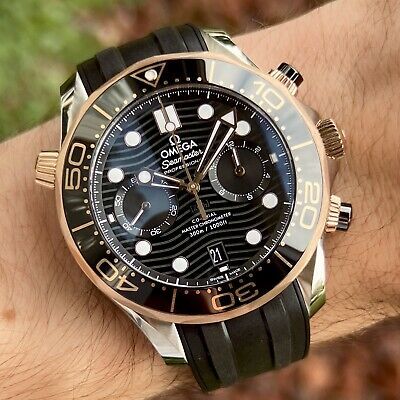 Omega Seamaster Chronograph, Omega Seamaster Professional, Omega Seamaster Planet Ocean, Used Watches, High End Watches, Gold Case, Dive Watches, Omega Seamaster, Luxury Watches