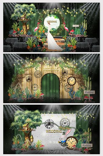 Fresh and natural forest fairy tale theme wedding effect map#pikbest#decors-models Fairy Tale Theme Wedding, Snowflake Wedding Theme, House Front Wall Design, Champagne Wedding Colors, Cherry Blossom Theme, Event Entrance, Forest Theme Wedding, Natural Forest, Fairy Tale Theme