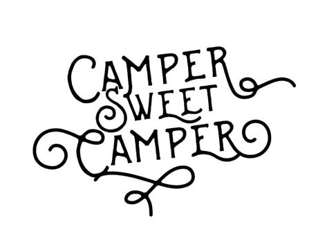 Adorable Camper Sweet Camper FREE printable art! Camper Pictures, Bonfire Ideas, Camping Signs Diy, Camping Decals, Camper Quotes, Camp Signs, Camping Printables, Farmhouse Printables, Camper Redo