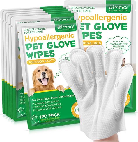 6PCS Pet Cleaning Supplies, Cat Dog Grooming Gloves for Dog Cat Face, Ear, Eye, Paws Pet Body Wash Free Disposable Wipes, Grooming Cat Dog Cleaning Wipes... Dog Wipes, Pet Wipes, Cat Cleaning, Pet Supplies & Accessories, Dog Cleaning, Pet Cleaning, Dog Bath, Pet Odors, Dog And Cat