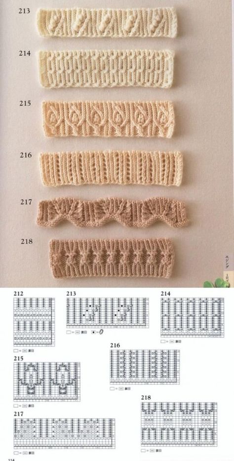 Knit Edging, Simpul Makrame, Crochet Knit Stitches, Pola Sulam, Easy Knitting Patterns, Crochet Diy, Knit Stitch Patterns, Crochet Stitches Patterns, Knitting Charts