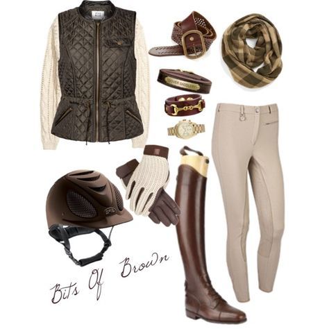 "Bits Of Brown" by thoroughbredwonder on Polyvore Equisterian Fashion, Equestrian Riding Clothes, Equestrian Style Outfit, English Outfit, Outfit Herren, English Riding Outfit, Equestrian Clothes, Equine Fashion, Dressage Boots