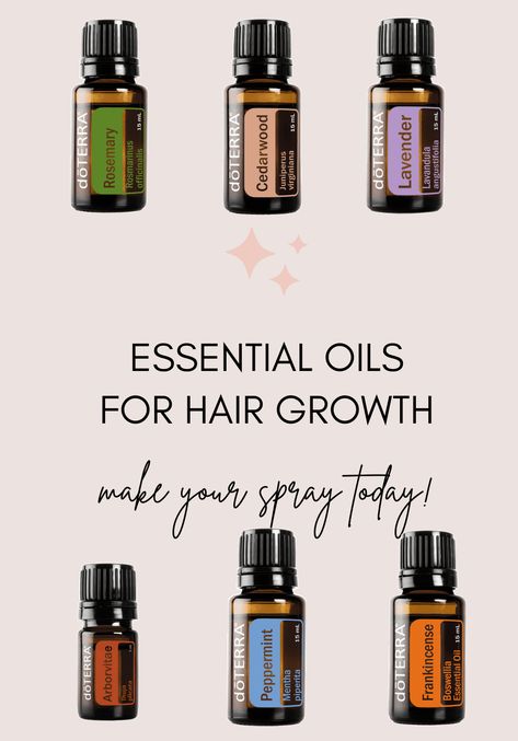 Essential Oils for Hair Thickening - I heart wellness Essential Oils For Thinning Hair, Doterra Oils For Hair Growth, Essential Oil Blend For Hair Growth, Essential Oils For Hair Thickening, Hair Essential Oils, Thicken Your Hair, Essential Oils For Hair Growth, Essential Oil For Hair, Essential Oil Hair