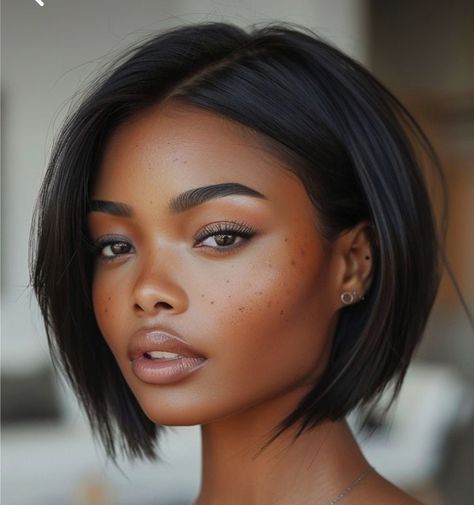 Makeup For Bob Hairstyle, Medium Pixie Haircut, Short Bob Straight Hair, Medium Pixie, Hairstyles With Fringe, Bobbed Hairstyles, Rockstar Hair, Bobbed Hairstyles With Fringe, Bun With Curls