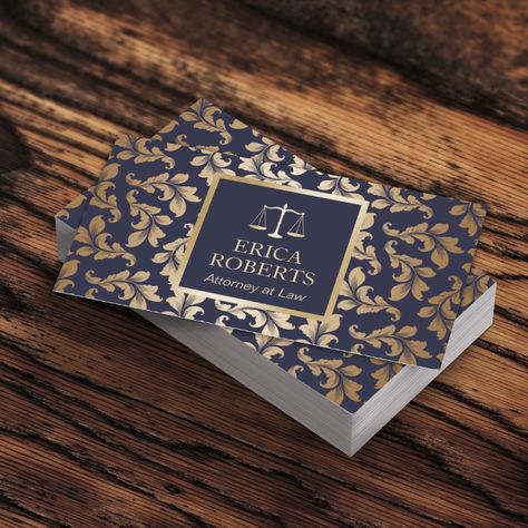 Attorney at Law Luxury Blue & Gold Damask Lawyer Business Card https://www.zazzle.com/attorney_at_law_luxury_blue_gold_damask_lawyer_business_card-240507375566384656?rf=238253331811171847&tc=ptbcbatt Attorney Business Cards, Lawyer Business Card, Attorney At Law, Business Person, Lawyer, Blue Gold, Damask, Wedding Stationery, Business Card