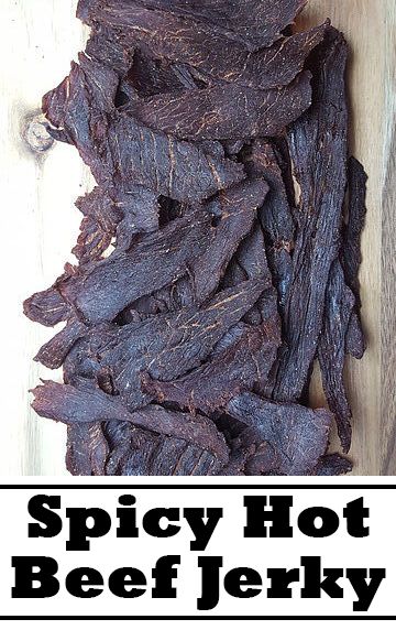 This beef jerky is spicy with a nice hint of pepper. Hot Beef Jerky Recipe, Spicy Jerky Recipe, Simple Beef Jerky Recipe, Spicy Beef Jerky Recipe, Beef Jerky Recipe Dehydrator, Beef Jerky Marinade, Jerky Recipes Dehydrator, Deer Jerky Recipe, Jerkey Recipes