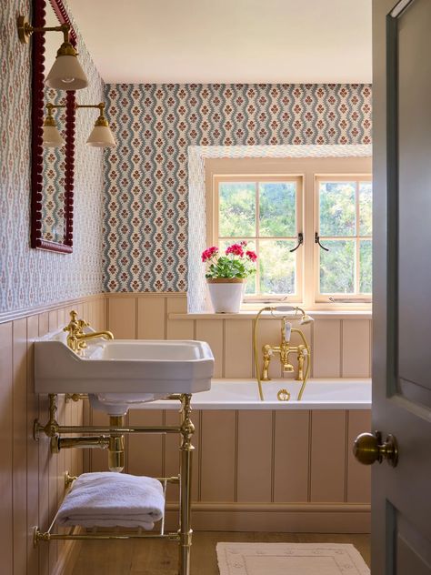 A 300-year-old cottage with sweeping views of the South Downs national park | House & Garden Rustic Cottage Interiors, English Country Cottage, Cottage Bathroom, Cottage Interior, Old Cottage, Cottage Interiors, Rustic Cottage, En Suite Bathroom, Bath Room