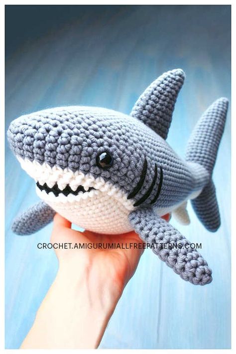 Amigurumi Shark Crochet Free Pattern Crochet Baby Shark Amigurumi Free Pattern, Crochet Shark Amigurumi, Amigurumi Free Pattern Shark, Free Whale Shark Crochet Pattern, Amigurumi Shark Free Pattern, Baby Shark Crochet Pattern Free, Crochet Shark Free Pattern, Free Shark Crochet Pattern, Free Crochet Shark Pattern